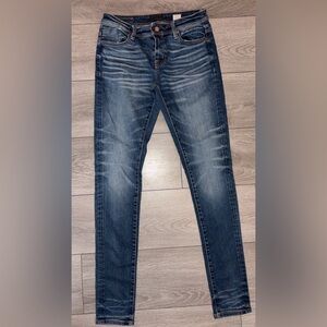 Buckle Black Jeans Candiani Denim Italian Skinny Size 26x34 EUC